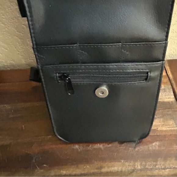 New Sensei Shears Dog Grooming 6-Shear Long Holster Black Leather Crossbody NWOT - Picture 6 of 13